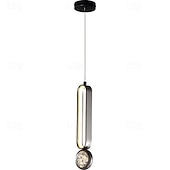 economico Luci a sospensione-Lampada a sospensione a LED moderna, lampada da comodino nera, lampada a sospensione in metallo verniciato, moderna 220-240 V 110-120 V