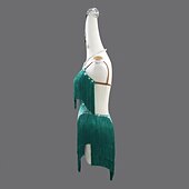 abordables robe de compétition-Danse salsa latine Robe Cristal / Strass Gland Épissage Femmes Performance Soirée Sans manches Spandex