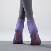 preiswerte Persönliche Pflege &amp; Gesundheit-4 Paar Grip-Pilates-Socken für Damen, rutschfeste Yoga-Sportsocken, atmungsaktive Trampolin-Grip-Socken für Kinder und Erwachsene, Baby-Bodensocken mit Silikon-Grip für Tanz, Zuhause, Fitnessstudio,