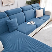 abordables Funda de sofá-Funda de cojín elástica para sofá, funda elástica para sillón seccional, sofá de dos plazas, 4 o 3 plazas, forma de L, sólida, suave, duradera, lavable