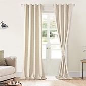 abordables Rideaux-Écran de fenêtre en coton lin de style moderne minimaliste à un panneau pour le salon la chambre la salle à manger le bureau rideau semi-transparent