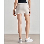 cheap Women&#039;s Skirts &amp; Skorts-US Open Women&#039;s Tennis Skirts with Shorts Ruched Drawstring 2 in 1 Breathable Tennis Golf Running Solid Colored Black White Tennis Clothing