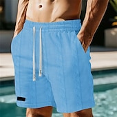 baratos Calções Estilo Casual-Homens Calção Shorts de praia Shorts de Corrida Shorts casuais Shorts de Academia Com Cordão Cintura elástica Perna reta Tecido Conforto Respirável Comprimento do joelho Esportes Diário Ginásio