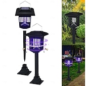 economico Illuminazione vialetto-Lampada repellente per insetti, impermeabile, con luce solare, per esterni, per interni ed esterni, per giardino, patio, luce viola e bianca.