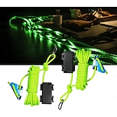 economico Striscie luci a batteria-1 corda luminosa da campeggio per esterni, 3 m/5 m/10 m, impermeabile IP66, corda antivento per tenda con 8 modalità di illuminazione, design durevole e vano batteria impermeabile AA.