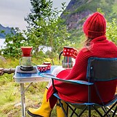 abordables Accessoires à boissons-Filtre à café pliable en caoutchouc avec 40 filtres en papier - Filtre à café pliable, cafetière manuelle rouge facile à utiliser avec 40 filtres en papier non blanchis, filtre à café en papier pour