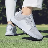 cheap Men&#039;s Golf Shoes-Men&#039;s White Golf Shoes with Multi-Traction Sole - Lightweight, Breathable Design for Outdoor Sports