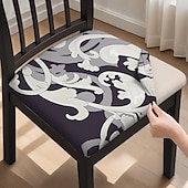 abordables Funda para silla de comedor-Funda para silla de comedor, funda para taburete, funda de poliéster con estampado geométrico