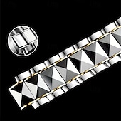 baratos Relógios Quartz-Dois mostradores romanos redondos com diamantes aquáticos, mostrador luminoso, relógio de casal ipx7 à prova d&#039;água, relógio de quartzo com calendário e data, pulseira de aço inoxidável elegante,