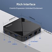 Недорогие Приставки TV Box-ТВ-приставка h96max на базе Android с разрешением 4K Ultra HD, Wi-Fi 6, Bluetooth 5.4, USB 3.0 – интеллектуальный медиаплеер для потоковой передачи, игр, трансляции экрана и домашнего кинотеатра