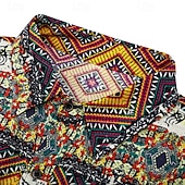 tanie Najfatalniejszy-Retro / vintage Boho 1970 Koszula Hipisowskie Niejednolita całość Psychodeliczny Strój na bal maskowy Męskie Halloween Karnawał taniec uliczny Impreza w stylu retro Festiwal Dla dorosłych Koszula