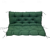 baratos Cobertura de Sofa-Almofada de assento de balanço grossa para balanço externo, almofadas de reposição para balanço de varanda de 2 ou 3 lugares, verde