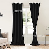 abordables Rideaux-Écran de fenêtre en coton lin de style moderne minimaliste à un panneau pour le salon la chambre la salle à manger le bureau rideau semi-transparent