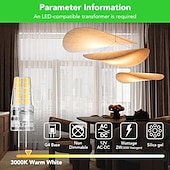 olcso Kéttűs LED-es izzók-2 W LED betűzős izzók 250 lm G4 T 20 LED gyöngyök Meleg fehér Fehér