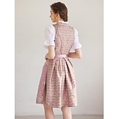 cheap Women-Oktoberfest Lace Dress Dirndl Dirndl Blouse Maid Bavarian German Munich Wiesn Women's Carnival Beer Festival Traditional Style Cloth