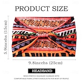 economico Accessori per acconciature-Fasce per capelli africane, fasce per capelli annodate in stile boho, fasce elastiche larghe, turbanti per yoga, sciarpe per capelli, accessori per capelli stampati per allenamento, per donna,