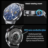 abordables Relojes inteligentes-Reloj inteligente et475 de 1,73&#039;&#039; con pantalla AMOLED, llamadas Bluetooth, emergencia SOS, modo multideportivo, detección de fatiga y sueño, corona giratoria y esfera redonda resistente al agua para hombre.