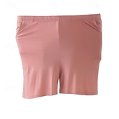 billiga Sov botten-Herr Vardagsklädsel Pyjamasshorts Slät Mode Klassisk Ledigt Hem Dagligen Säng Bomull Komfort Andningsfunktion Mjuk Shorts Elastisk midja Sommar Svart Rodnande Rosa