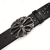 preiswerte Herren-Gürtel-Herren Gürtel Taillengürtel Schwarz Legierung Langlebig Verstellbar Einfach Outdoor Täglich