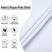 cheap Vacation-Men&#039;s Golf Shirt Vacation Business Classic Short Sleeve Fashion Basic Solid Color Plaid Buttons Summer Spring Spring &amp;  Fall Regular Fit White Pink Navy Blue Green Golf Shirt