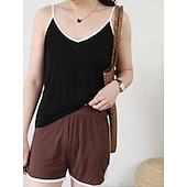cheap Plain Tank Top-Women&#039;s Camisole Tank Top Solid Color Daily Sleeveless Crew Neck Regular Tops Daily Backless Light Blue Iron Gray Denim Blue Matcha green Black Summer
