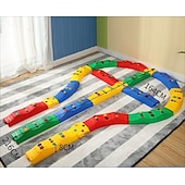 baratos Atividade ao Ar Livre-Jogos de chão Montessori para áreas internas/externas - prancha de equilíbrio com design circular para crianças &amp;brinquedo de ponte de madeira para condicionamento físico pré-escolar &amp;treinamento de