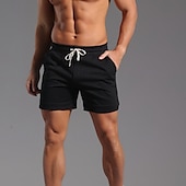 cheap Sweat Shorts-Men&#039;s Athletic Shorts Sweat Shorts Shorts Summer Shorts Pocket Drawstring Elastic Waist Plain Comfort Breathable Short Outdoor Sports Classic Casual Black White Micro-elastic