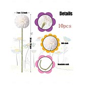 voordelige Kunstbloemen-Artificial Chrysanthemum Ball Flowers, Macaron Color Fake Table Tennis Flowers for Wedding Decor, Home Decoration, Desktop Arrangement, Photography Props, Faux Floral Bouquet