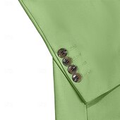 cheap Formal Suits-Men&#039;s Wedding Business Suits Sage Formal Summer Solid Colored Standard Fit 3 Piece Single Breasted Two-buttons