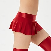 olcso Alsók-Fényes miniszoknya nőknek - fémes spandex rakott gördeszkás szoknya büszkeségfelvonulásra, neonpartikra, rave partikra, drag show-kra és EDM fesztiválokra