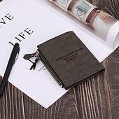cheap For Men-Personalized Photo Engraved Leather Wallet Custom Best Gift for Dad, Custom Text on Back, Black Leather, Valentine’s Day, Father’s Day, Birthday, Anniversary, Christmas Gift for Him