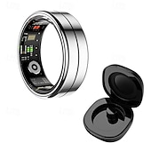 abordables Accessoires pour caméra de téléphone portable-Bague connectée tactile pour iPhone et Android : tracker d&#039;activité, podomètre, mode sport, étanche, chargement magnétique, synchronisation avec application