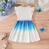 economico Vestiti casual-Bambini Ragazze Abito Vestito floreale Farfalla Senza Maniche All&#039;aperto Casuale Nodo da legare Moda Adorabile Poliestere Lunghezza al ginocchio Vestito Casual Abito a trapezio Estate Primavera Dai 4