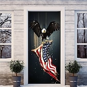 olcso július 4-e-Július 4-i Ajtódíszek Ajtóburkolatok Függetlenségi Nap Amerikai Hazafias Sas Ajtó Takaró Ajtófüggöny Dekoráció Háttér Beltéri/Kültéri Ajtószalag Elülső Ajtóra Falusi Házhoz