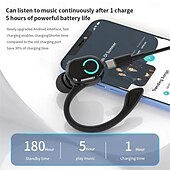 cheap TWS True Wireless Headphones-S10 Bluetooth 5.2 Ear Hook Wireless Earbuds – Waterproof Business Headset with Mic for Phone Calls and Sports