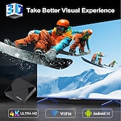Недорогие Приставки TV Box-ТВ-приставка h96max на базе Android с разрешением 4K Ultra HD, Wi-Fi 6, Bluetooth 5.4, USB 3.0 – интеллектуальный медиаплеер для потоковой передачи, игр, трансляции экрана и домашнего кинотеатра