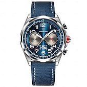 abordables Relojes de Cuarzo-Reloj de cuarzo multifunción para hombre, nuevo, resistente al agua, con luz nocturna y cronómetro, a la moda y para tiempo libre, 862