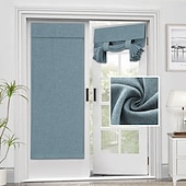 economico Accessori finestre-Copertura per Finestra in Lino Tenda per Porta in Vetro Francese Opaca Raccoglibili Ombreggiature Romane Autoadesive Isolate Termicamente Tricia Bloccaggio Luce Oscurante Privacy 1 Pannello