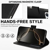 cheap iPhone Cases-Flip Phone Case with Lanyard for iPhone 16/15/14/13/12 Pro Max/Plus – Shockproof Retro Cover, TPU+PC+PU Leather