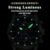 halpa Kvartsikellot-860 uusi muodikas ylellinen miesten vedenpitävä kello monitoiminen valoisa miesten kvartsikello