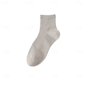 billiga Herrarnas Elitaccessoarer-Herr 1 par Socka Ankel- och sneakersstrumpor Svart Vit Färg Slät Skola Formell Utomhus Tunn Sommar Vår Höst Dagligen Ledigt