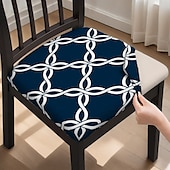 abordables Funda para silla de comedor-Funda para silla de comedor, funda para taburete, funda de poliéster con estampado geométrico