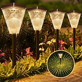 cheap Pathway Lights &amp; Lanterns-Solar Pathway Lights for Outside Super Bright Solar Driveway Lights Outdoor Waterproof Auto On/Off Solar Garden Fence Lights Solar Powered Post Landscape Decor Lighting for Path Yard Walkway