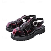 cheap Dress Sandals-Men's Black Faux Leather Gladiator Sandals - Durable and Stylish Sandals for Summer Adventures