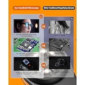 cheap Tool Accessories-Digital Microscope Handheld 2.0 inch IPS Color Screen,Portable Digital Magnifying Glass 500x,Marco Microscope for Kids,Built-in 8LED Lights,USB Compatible with PC Windows, Mac OS