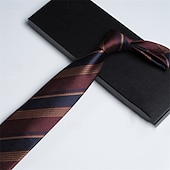 economico Cravatte e papillon da uomo-Per uomo Cravatte Moda Affari Jacquard A righe Ricevimento di matrimonio Abbigliamento quotidiano
