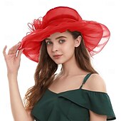 billiga Fascinatorer &amp; Hattar-Elegant Retro / vintage Derbyt Huvudbonad Hattar Kyrkhatt Gentledam Adelsdam Maskeradkläder Dam alla hjärtans dag Derby Bröllopsfest Ascot Vuxna Hatt Vår &amp; sommar