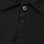 preiswerte Urlaub-Herren Waffel-Poloshirts Golfshirt Arbeit Lässig Revers Kurzarm Basic Modern Einfach Knöpfe Sommer Normale Passform Schwarz Weiß Khaki Waffel-Poloshirts