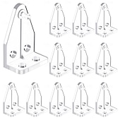 cheap Shower Curtains-12 Pieces 1 Inch Hold Down Brackets Clear Plastic Hooks Blind Holder Replacements for 1 Inch Mini Horizontal Blinds Shades Windows Doors