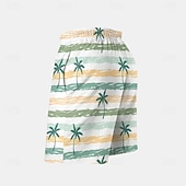 voordelige Tropische planten en bloemen-Voor heren Kokosnootboom Palmblad Tropische planten Lange zwembroeken Zwemshorts Boardshorts Medium Taille Streetwear Hawaii Strandvakantie Zijzakken Mesh voering Elastische tailleband met trekkoord